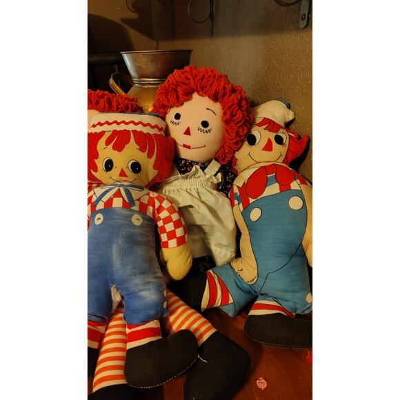 Vintage Raggedy Ann and Andy Set Handmade And Merrill Lot Of 4 One Slight Damage - Picture 4 of 16